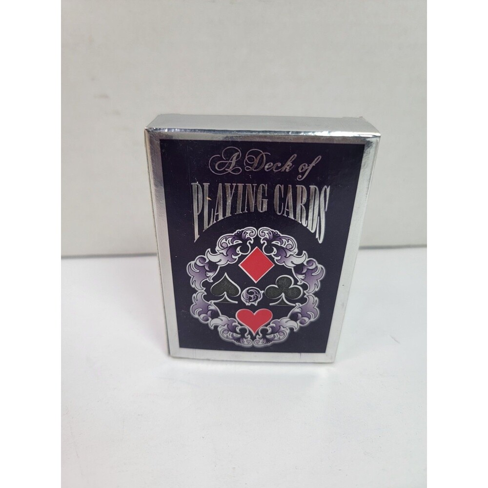 A Deck of Playing Cards King of Clubs Metal Look Card Box Poker Game Deck